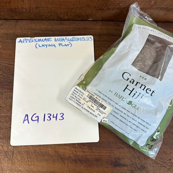 NWT Garnet Hill Grey Haflinger Boiled Wool Slippers 7 - Picture 12 of 12